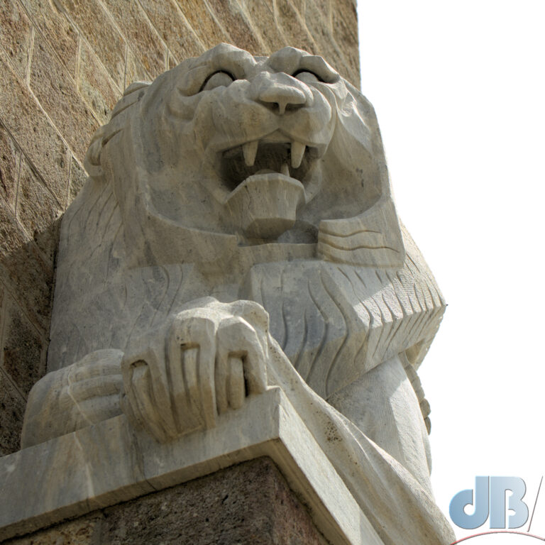 Lion detail from The Doiran Memorial, a Commonwealth War Graves Commission war memorial near Doirani in northern Greece not far from the present North Macodian border