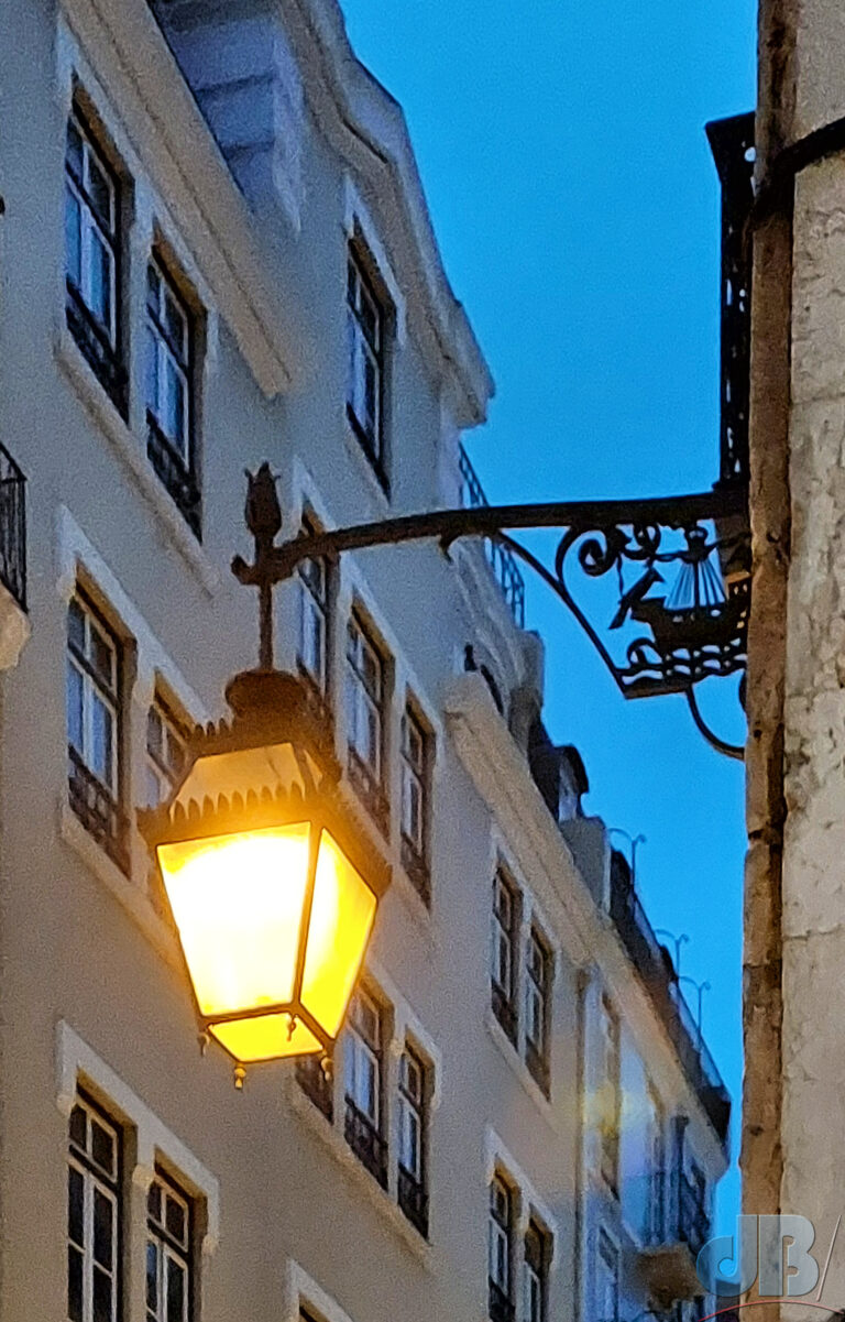 Lisbon hanging streetlight